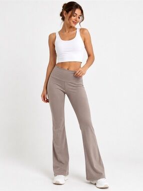Danskin Taupe Bootcut Yoga Pants Stretch Leggings Large